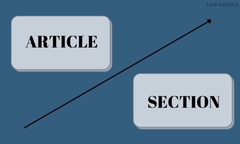 article and section difference in law